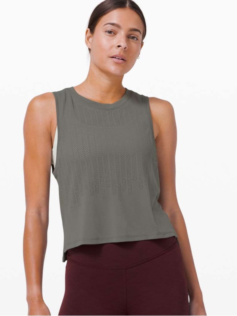 Lululemon Train to Be Tank Top
Rain Stripe Grey Sage